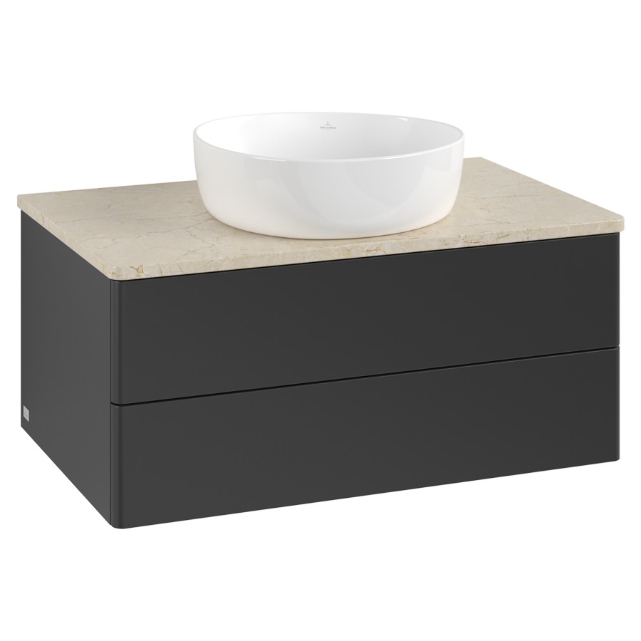 Élément inférieur  Antao
80 x 36 x 50 cm
élément de tiroir, 2&nbsp;tiroirs
avec siphon gain de place
avec matériel de fixation
pour 1 lavabo à poser 234182/234184/234185
recouvrement Botticino
sans trou pour robinet