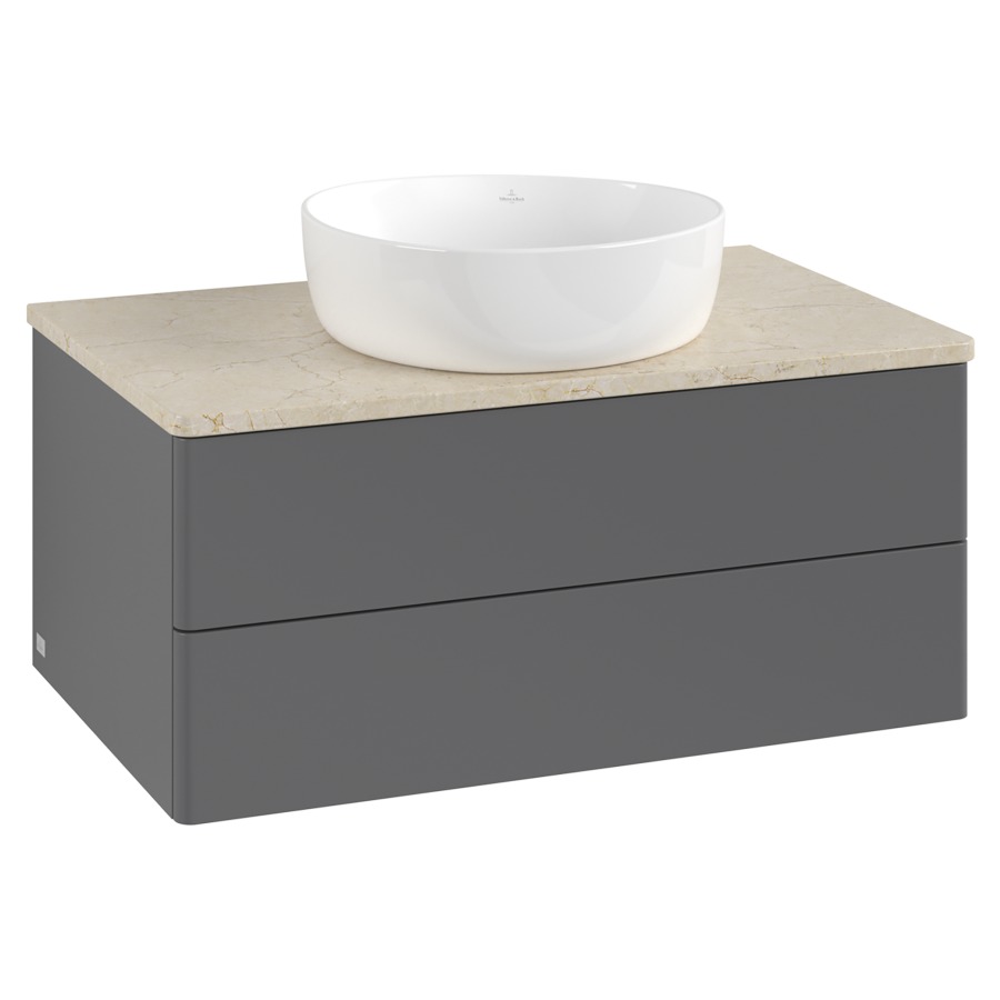 Élément inférieur  Antao
80 x 36 x 50 cm
élément de tiroir, 2&nbsp;tiroirs
avec siphon gain de place
avec matériel de fixation
pour 1 lavabo à poser 234182/234184/234185
recouvrement Botticino
sans trou pour robinet
