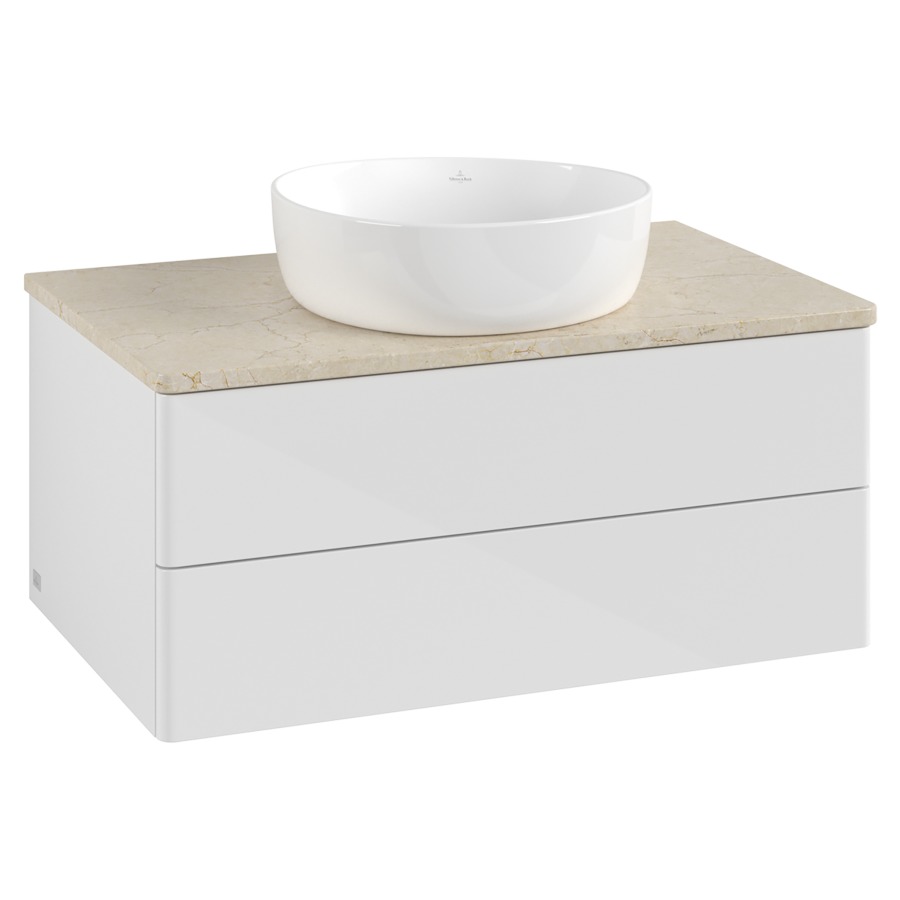 Élément inférieur  Antao
80 x 36 x 50 cm
élément de tiroir, 2&nbsp;tiroirs
avec siphon gain de place
avec matériel de fixation
pour 1 lavabo à poser 234182/234184/234185
recouvrement Botticino
sans trou pour robinet