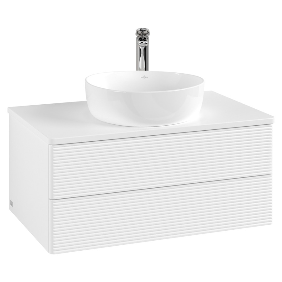 Élément inférieur  Antao
80 x 36 x 50 cm
élément de tiroir, 2&nbsp;tiroirs
avec siphon gain de place
avec matériel de fixation
pour 1 lavabo à poser 234182/234184/234185
recouvrement avec 1 trou pour robinet