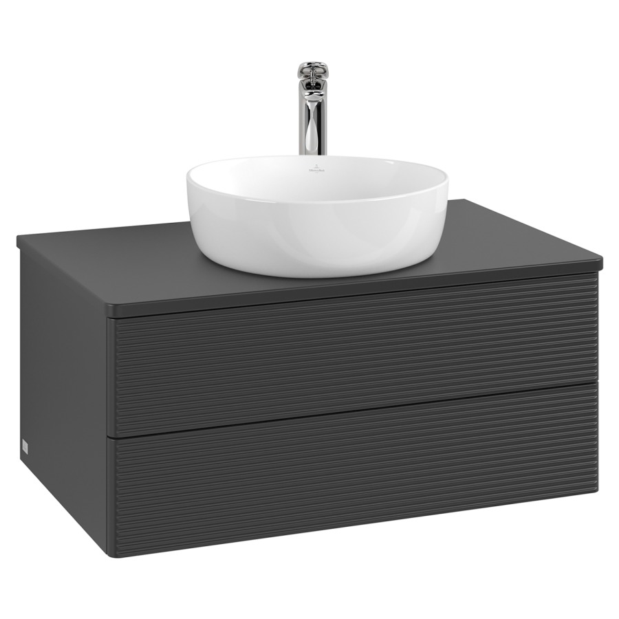 Élément inférieur  Antao
80 x 36 x 50 cm
élément de tiroir, 2&nbsp;tiroirs
avec siphon gain de place
avec matériel de fixation
pour 1 lavabo à poser 234182/234184/234185
recouvrement avec 1 trou pour robinet