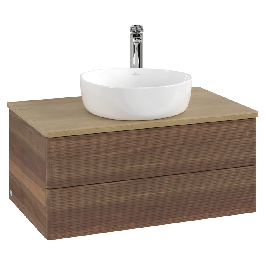 Élément inférieur  Antao
80 x 36 x 50 cm
élément de tiroir, 2&nbsp;tiroirs
avec siphon gain de place
avec matériel de fixation
pour 1 lavabo à poser 234182/234184/234185
recouvrement Honey Oak, 1 trou pour robinet