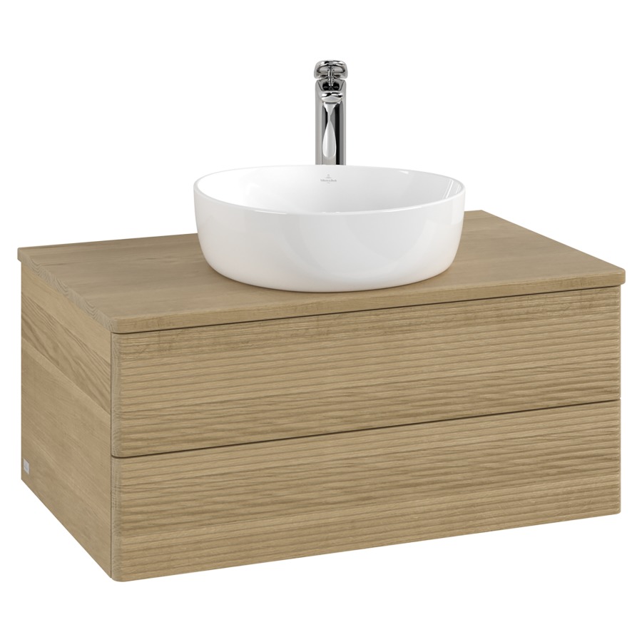 Élément inférieur  Antao
80 x 36 x 50 cm
élément de tiroir, 2&nbsp;tiroirs
avec siphon gain de place
avec matériel de fixation
pour 1 lavabo à poser 234182/234184/234185
recouvrement Honey Oak, 1 trou pour robinet