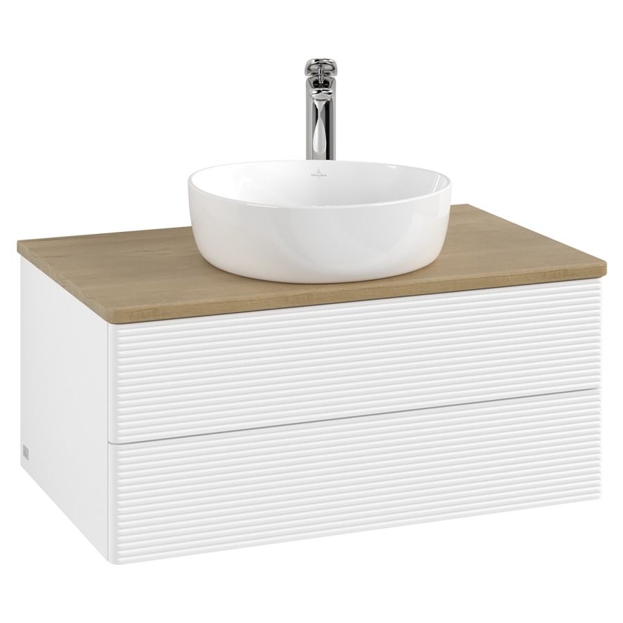Élément inférieur  Antao
80 x 36 x 50 cm
élément de tiroir, 2&nbsp;tiroirs
avec siphon gain de place
avec matériel de fixation
pour 1 lavabo à poser 234182/234184/234185
recouvrement Honey Oak, 1 trou pour robinet