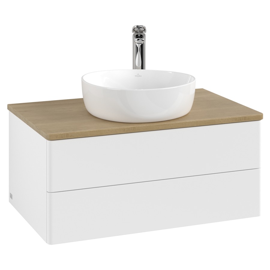 Élément inférieur  Antao
80 x 36 x 50 cm
élément de tiroir, 2&nbsp;tiroirs
avec siphon gain de place
avec matériel de fixation
pour 1 lavabo à poser 234182/234184/234185
recouvrement Honey Oak, 1 trou pour robinet