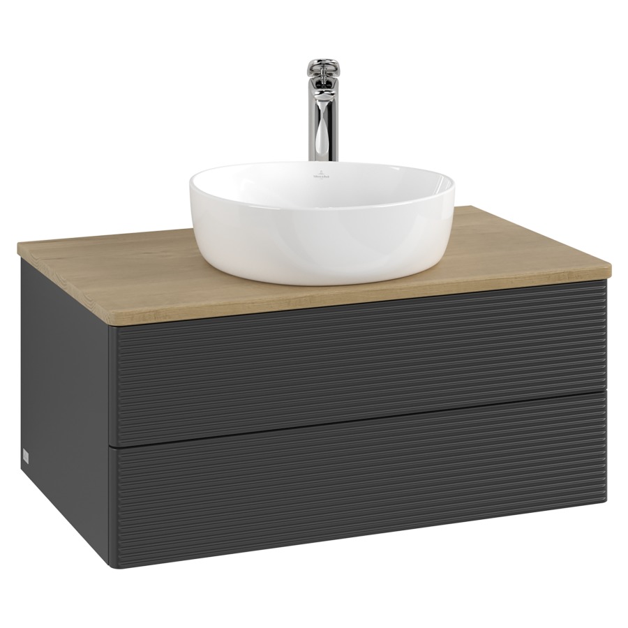 Élément inférieur  Antao
80 x 36 x 50 cm
élément de tiroir, 2&nbsp;tiroirs
avec siphon gain de place
avec matériel de fixation
pour 1 lavabo à poser 234182/234184/234185
recouvrement Honey Oak, 1 trou pour robinet