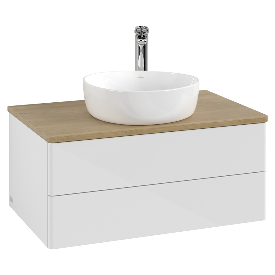 Élément inférieur  Antao
80 x 36 x 50 cm
élément de tiroir, 2&nbsp;tiroirs
avec siphon gain de place
avec matériel de fixation
pour 1 lavabo à poser 234182/234184/234185
recouvrement Honey Oak, 1 trou pour robinet