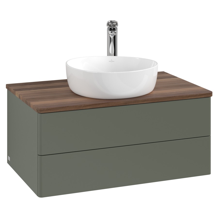 Élément inférieur  Antao
80 x 36 x 50 cm
élément de tiroir, 2&nbsp;tiroirs
avec siphon gain de place
avec matériel de fixation
pour 1 lavabo à poser 234182/234184/234185
recouvrement Warm Walnut, 1 trou pour robinet