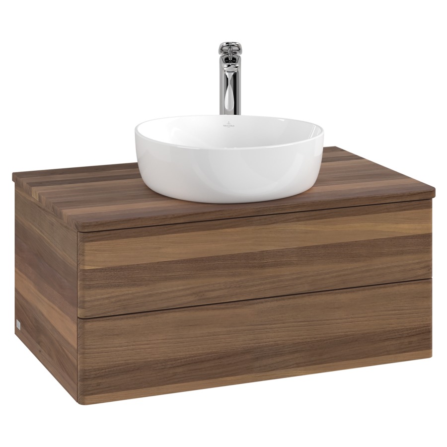 Élément inférieur  Antao
80 x 36 x 50 cm
élément de tiroir, 2&nbsp;tiroirs
avec siphon gain de place
avec matériel de fixation
pour 1 lavabo à poser 234182/234184/234185
recouvrement Warm Walnut, 1 trou pour robinet