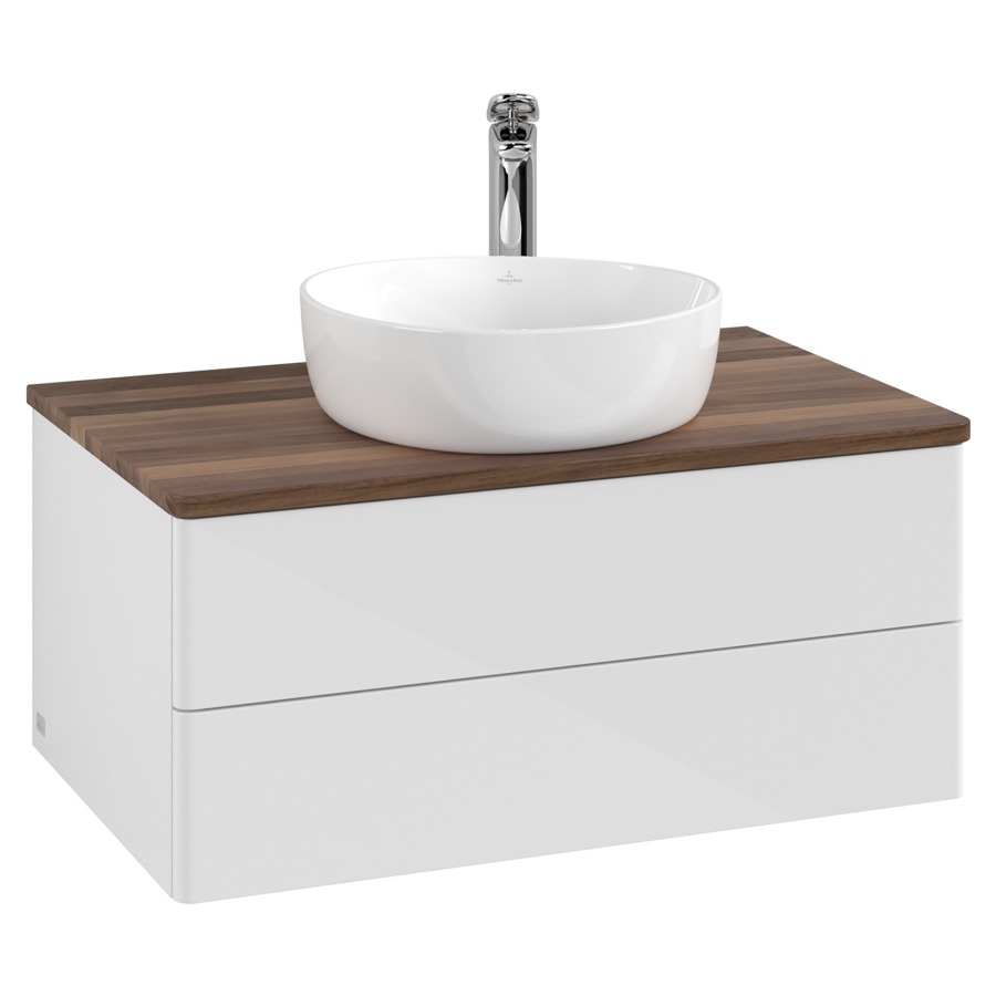 Élément inférieur  Antao
80 x 36 x 50 cm
élément de tiroir, 2&nbsp;tiroirs
avec siphon gain de place
avec matériel de fixation
pour 1 lavabo à poser 234182/234184/234185
recouvrement Warm Walnut, 1 trou pour robinet
