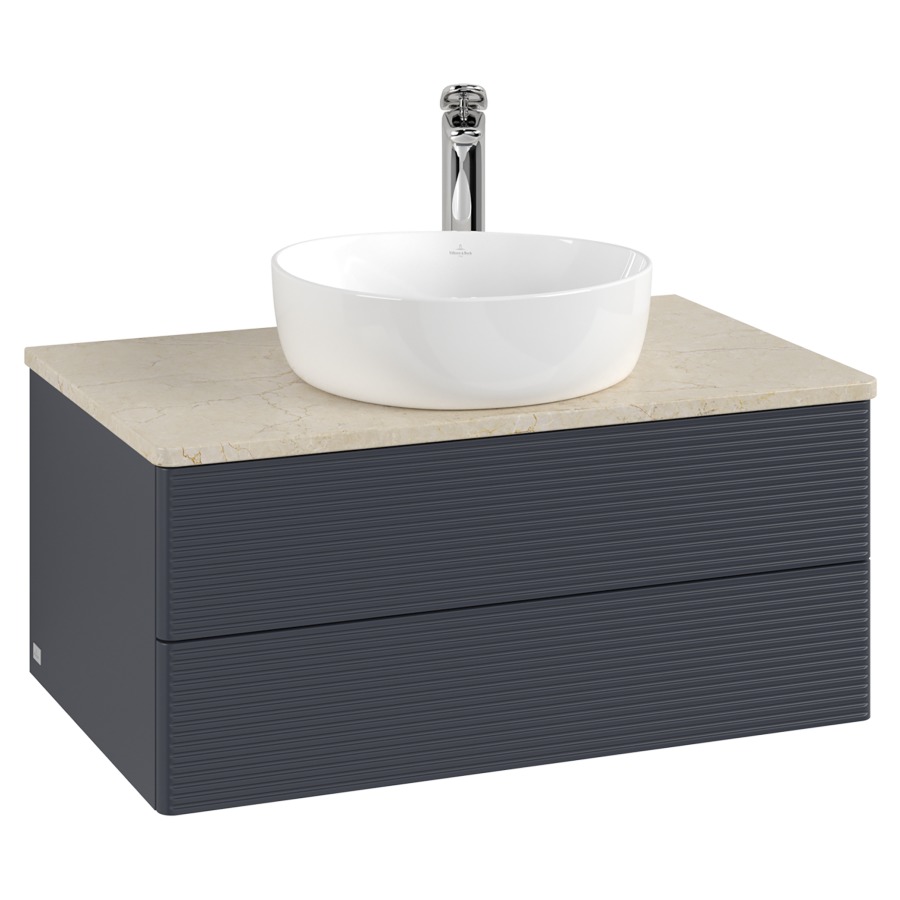 Élément inférieur  Antao
80 x 36 x 50 cm
élément de tiroir, 2&nbsp;tiroirs
avec siphon gain de place
avec matériel de fixation
pour 1 lavabo à poser 234182/234184/234185
recouvrement Botticino, 1 trou pour robinet