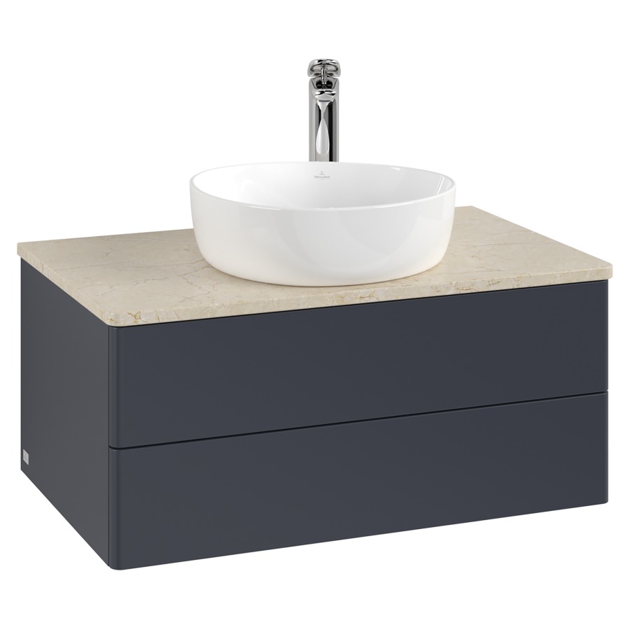 Élément inférieur  Antao
80 x 36 x 50 cm
élément de tiroir, 2&nbsp;tiroirs
avec siphon gain de place
avec matériel de fixation
pour 1 lavabo à poser 234182/234184/234185
recouvrement Botticino, 1 trou pour robinet