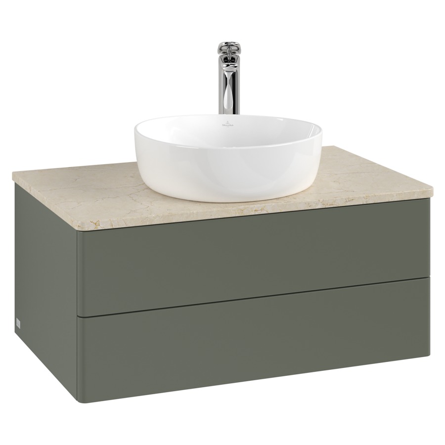 Élément inférieur  Antao
80 x 36 x 50 cm
élément de tiroir, 2&nbsp;tiroirs
avec siphon gain de place
avec matériel de fixation
pour 1 lavabo à poser 234182/234184/234185
recouvrement Botticino, 1 trou pour robinet
