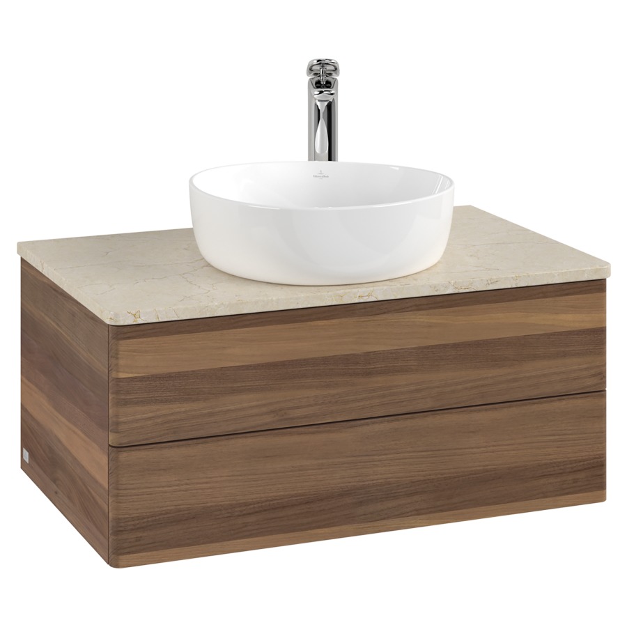 Élément inférieur  Antao
80 x 36 x 50 cm
élément de tiroir, 2&nbsp;tiroirs
avec siphon gain de place
avec matériel de fixation
pour 1 lavabo à poser 234182/234184/234185
recouvrement Botticino, 1 trou pour robinet
