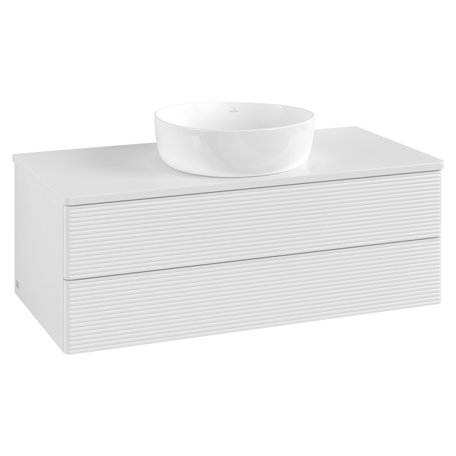 Élément inférieur  Antao
100 x 36 x 50 cm
élément de tiroir, 2&nbsp;tiroirs
avec siphon gain de place
avec matériel de fixation
pour 1 lavabo à poser 234171/234172/234173
recouvrement sans trou pour robinet