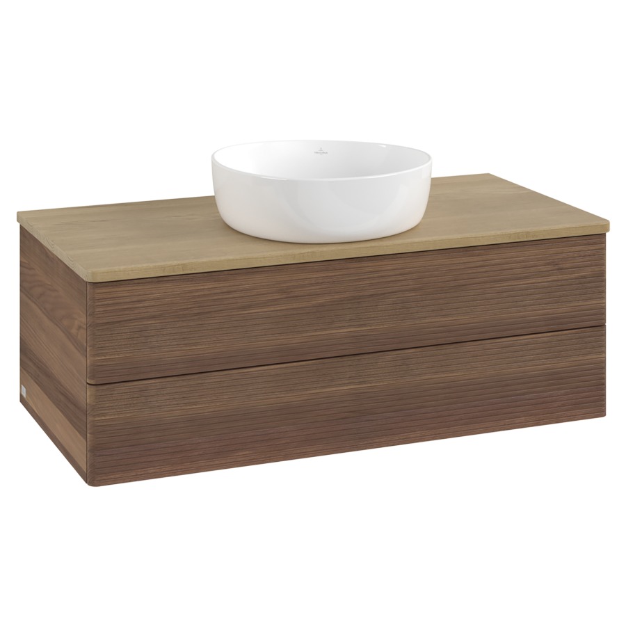 Élément inférieur  Antao
100 x 36 x 50 cm
élément de tiroir, 2&nbsp;tiroirs
avec siphon gain de place
avec matériel de fixation
pour 1 lavabo à poser 234171/234172/234173
recouvrement Honey Oak
sans trou pour robinet