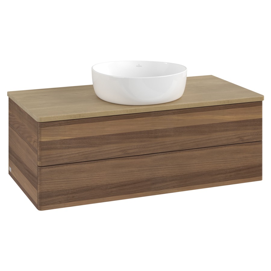 Élément inférieur  Antao
100 x 36 x 50 cm
élément de tiroir, 2&nbsp;tiroirs
avec siphon gain de place
avec matériel de fixation
pour 1 lavabo à poser 234171/234172/234173
recouvrement Honey Oak
sans trou pour robinet