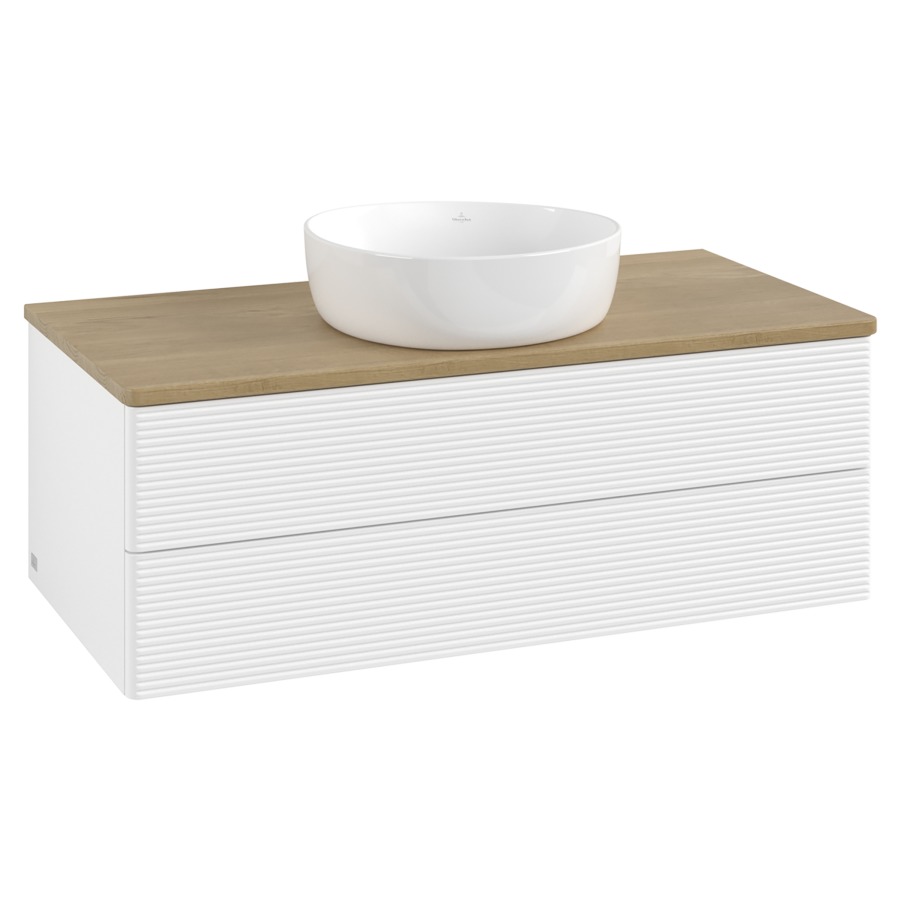 Élément inférieur  Antao
100 x 36 x 50 cm
élément de tiroir, 2&nbsp;tiroirs
avec siphon gain de place
avec matériel de fixation
pour 1 lavabo à poser 234171/234172/234173
recouvrement Honey Oak
sans trou pour robinet