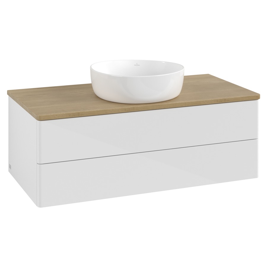 Élément inférieur  Antao
100 x 36 x 50 cm
élément de tiroir, 2&nbsp;tiroirs
avec siphon gain de place
avec matériel de fixation
pour 1 lavabo à poser 234171/234172/234173
recouvrement Honey Oak
sans trou pour robinet