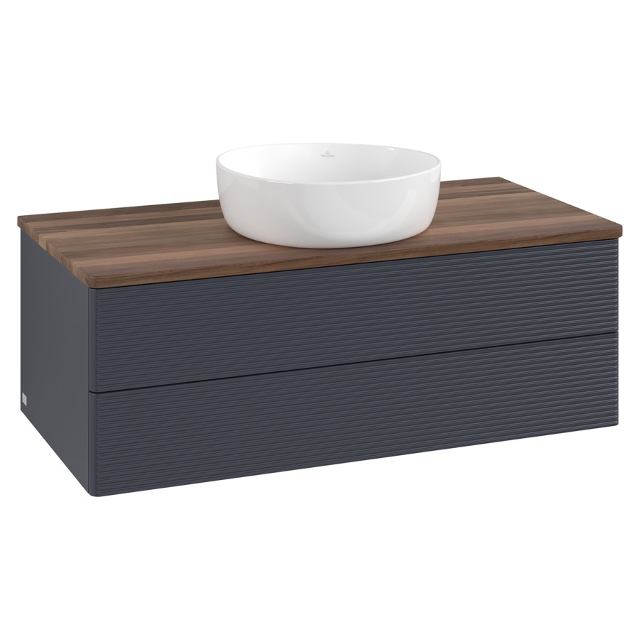 Élément inférieur  Antao
100 x 36 x 50 cm
élément de tiroir, 2&nbsp;tiroirs
avec siphon gain de place
avec matériel de fixation
pour 1 lavabo à poser 234171/234172/234173
recouvrement Warm Walnut
sans trou pour robinet