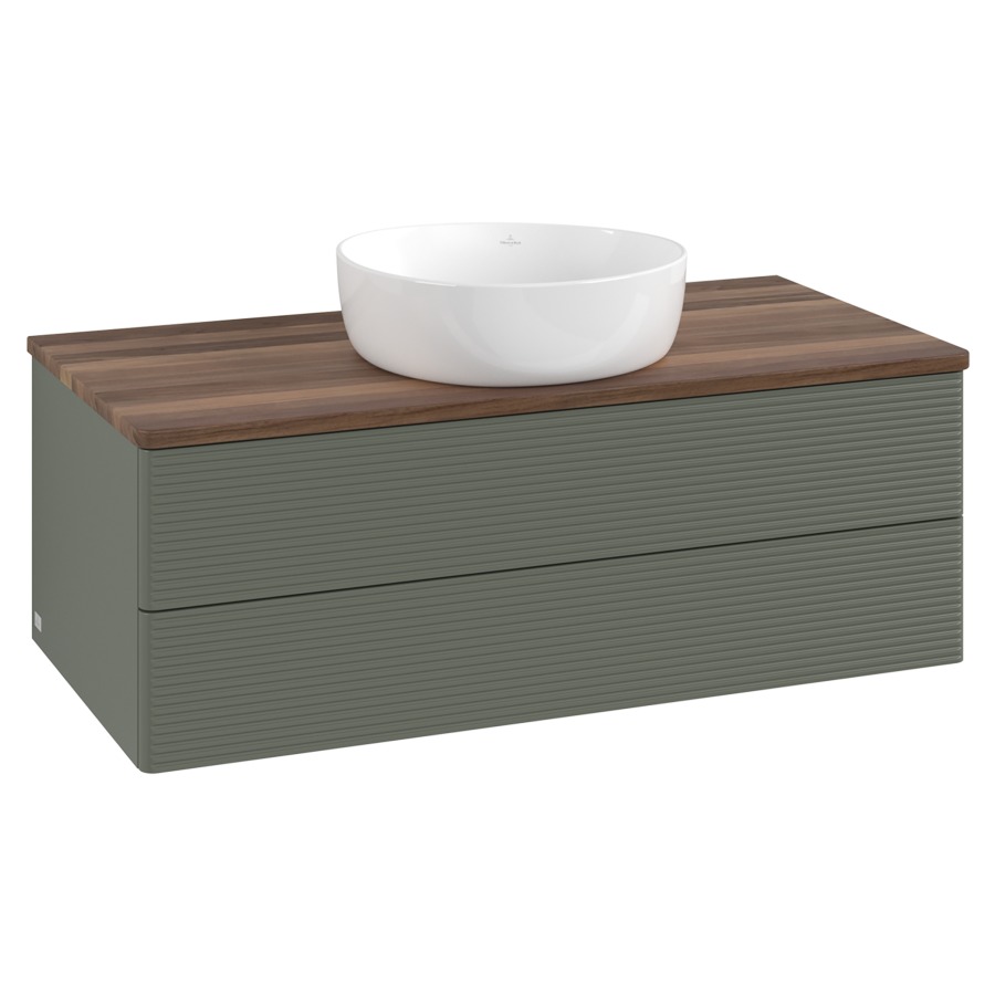 Élément inférieur  Antao
100 x 36 x 50 cm
élément de tiroir, 2&nbsp;tiroirs
avec siphon gain de place
avec matériel de fixation
pour 1 lavabo à poser 234171/234172/234173
recouvrement Warm Walnut
sans trou pour robinet