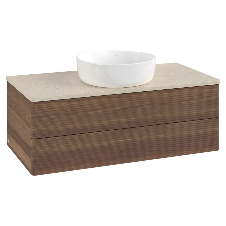 Élément inférieur  Antao
100 x 36 x 50 cm
élément de tiroir, 2&nbsp;tiroirs
avec siphon gain de place
avec matériel de fixation
pour 1 lavabo à poser 234171/234172/234173
recouvrement Botticino
sans trou pour robinet