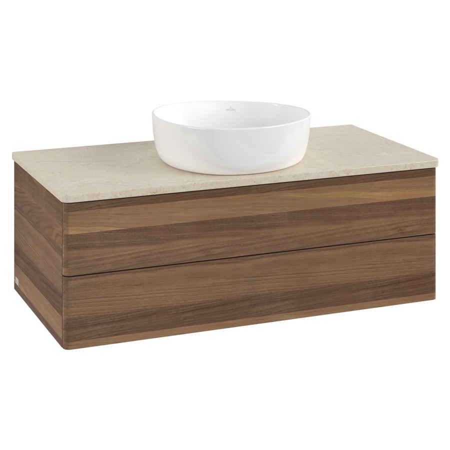 Élément inférieur  Antao
100 x 36 x 50 cm
élément de tiroir, 2&nbsp;tiroirs
avec siphon gain de place
avec matériel de fixation
pour 1 lavabo à poser 234171/234172/234173
recouvrement Botticino
sans trou pour robinet