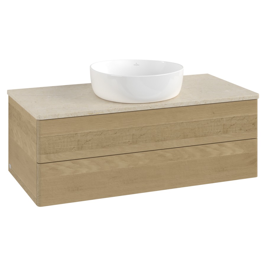 Élément inférieur  Antao
100 x 36 x 50 cm
élément de tiroir, 2&nbsp;tiroirs
avec siphon gain de place
avec matériel de fixation
pour 1 lavabo à poser 234171/234172/234173
recouvrement Botticino
sans trou pour robinet