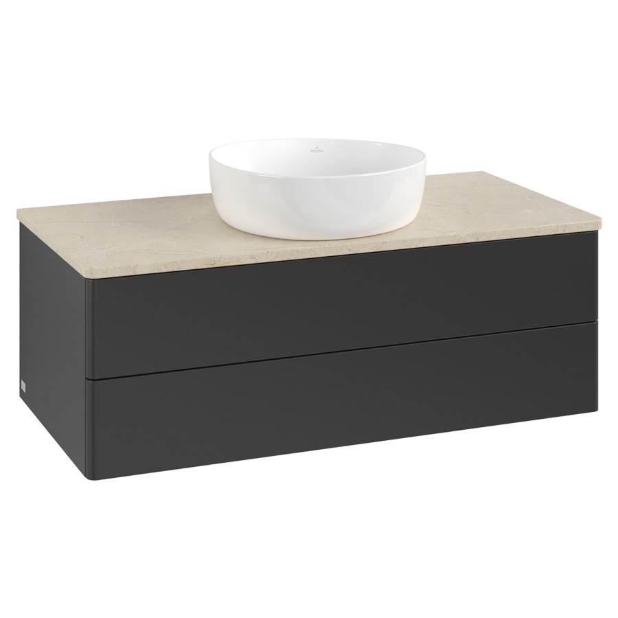 Élément inférieur  Antao
100 x 36 x 50 cm
élément de tiroir, 2&nbsp;tiroirs
avec siphon gain de place
avec matériel de fixation
pour 1 lavabo à poser 234171/234172/234173
recouvrement Botticino
sans trou pour robinet