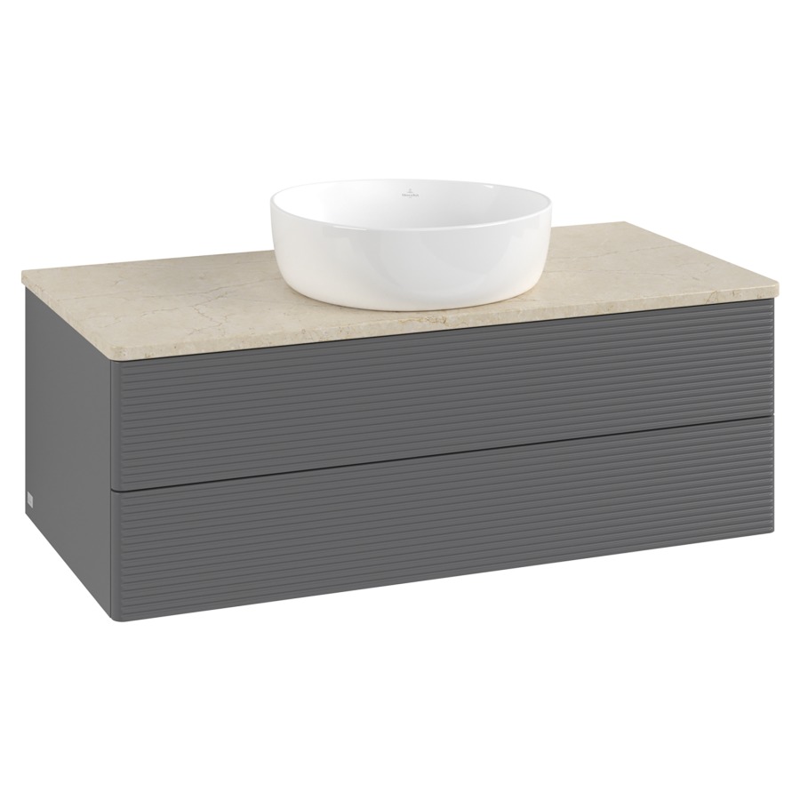 Élément inférieur  Antao
100 x 36 x 50 cm
élément de tiroir, 2&nbsp;tiroirs
avec siphon gain de place
avec matériel de fixation
pour 1 lavabo à poser 234171/234172/234173
recouvrement Botticino
sans trou pour robinet
