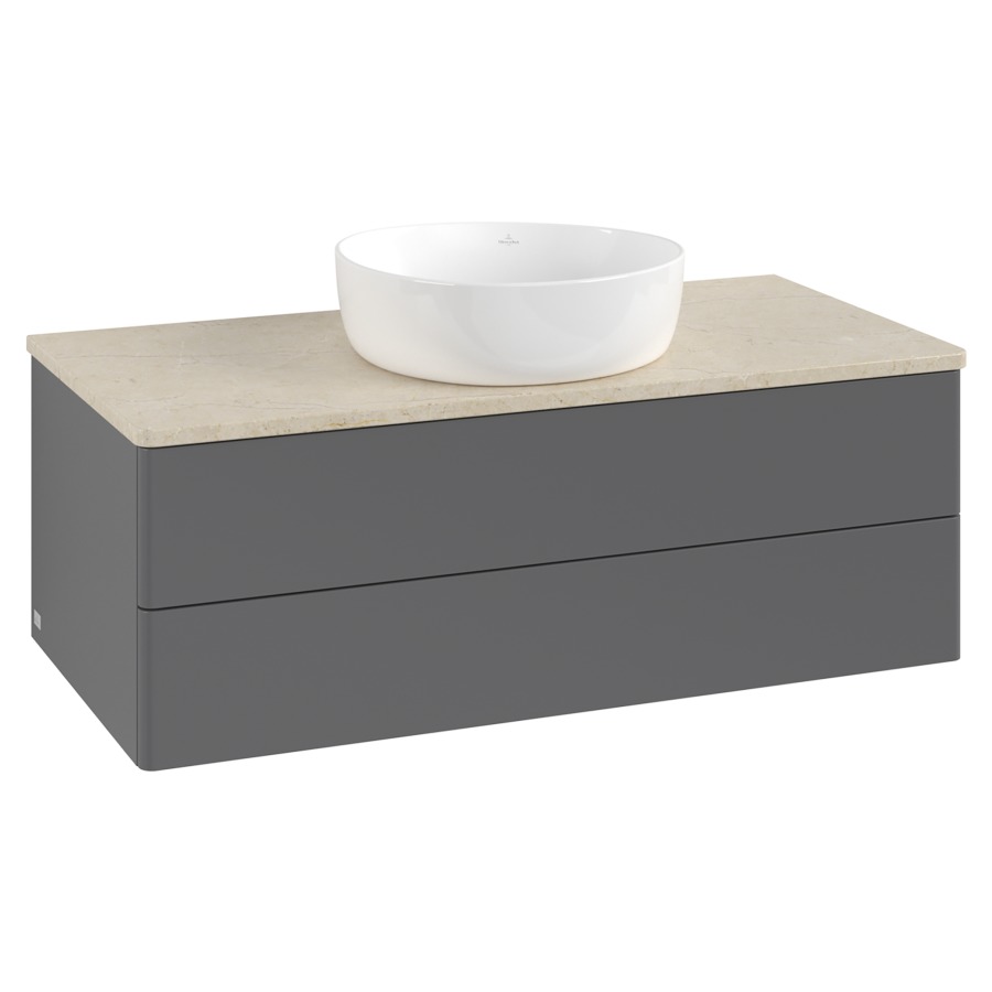 Élément inférieur  Antao
100 x 36 x 50 cm
élément de tiroir, 2&nbsp;tiroirs
avec siphon gain de place
avec matériel de fixation
pour 1 lavabo à poser 234171/234172/234173
recouvrement Botticino
sans trou pour robinet