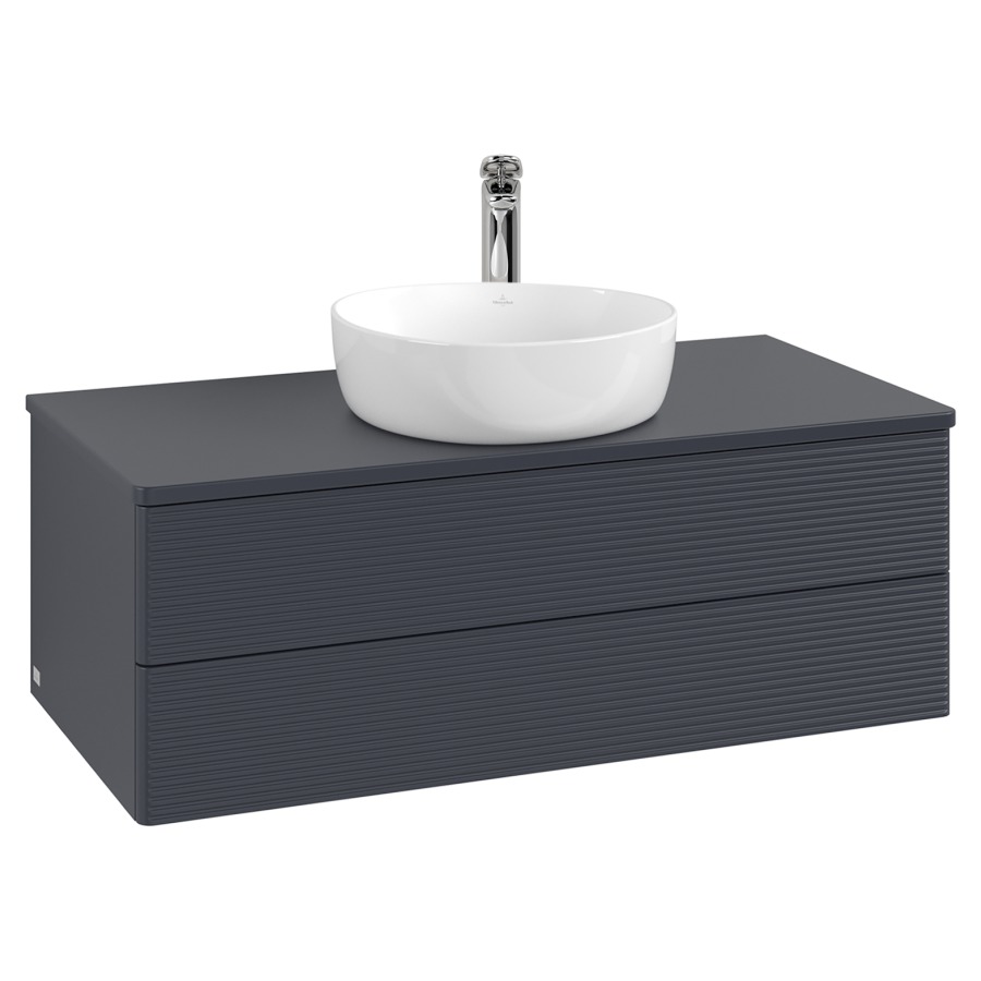 Élément inférieur  Antao
100 x 36 x 50 cm
élément de tiroir, 2&nbsp;tiroirs
avec siphon gain de place
avec matériel de fixation
pour 1 lavabo à poser 101037/101039/234171
recouvrement avec 1 trou pour robinet