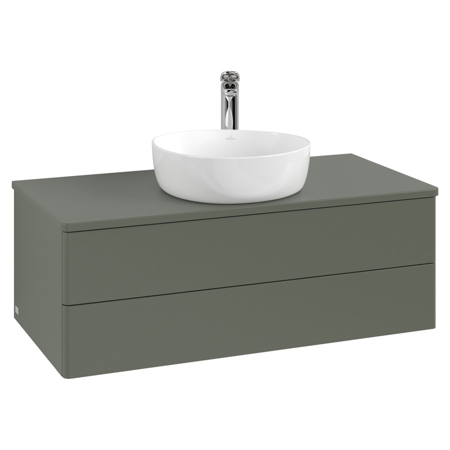 Élément inférieur  Antao
100 x 36 x 50 cm
élément de tiroir, 2&nbsp;tiroirs
avec siphon gain de place
avec matériel de fixation
pour 1 lavabo à poser 101037/101039/234171
recouvrement avec 1 trou pour robinet