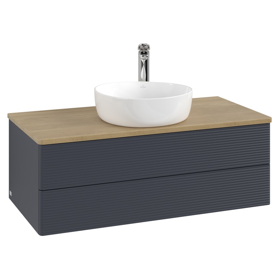 Élément inférieur  Antao
100 x 36 x 50 cm
élément de tiroir, 2&nbsp;tiroirs
avec siphon gain de place
avec matériel de fixation
pour 1 lavabo à poser 101037/101039/234171
recouvrement Honey Oak, 1 trou pour robinet