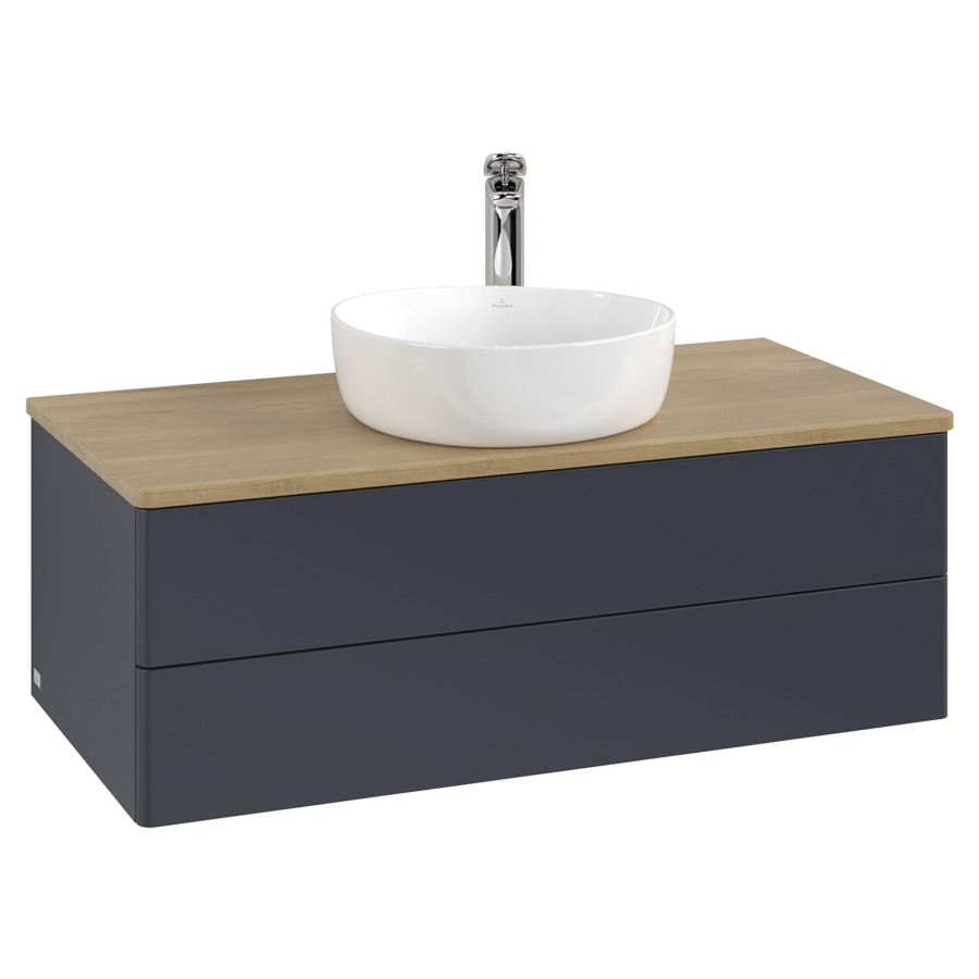 Élément inférieur  Antao
100 x 36 x 50 cm
élément de tiroir, 2&nbsp;tiroirs
avec siphon gain de place
avec matériel de fixation
pour 1 lavabo à poser 101037/101039/234171
recouvrement Honey Oak, 1 trou pour robinet