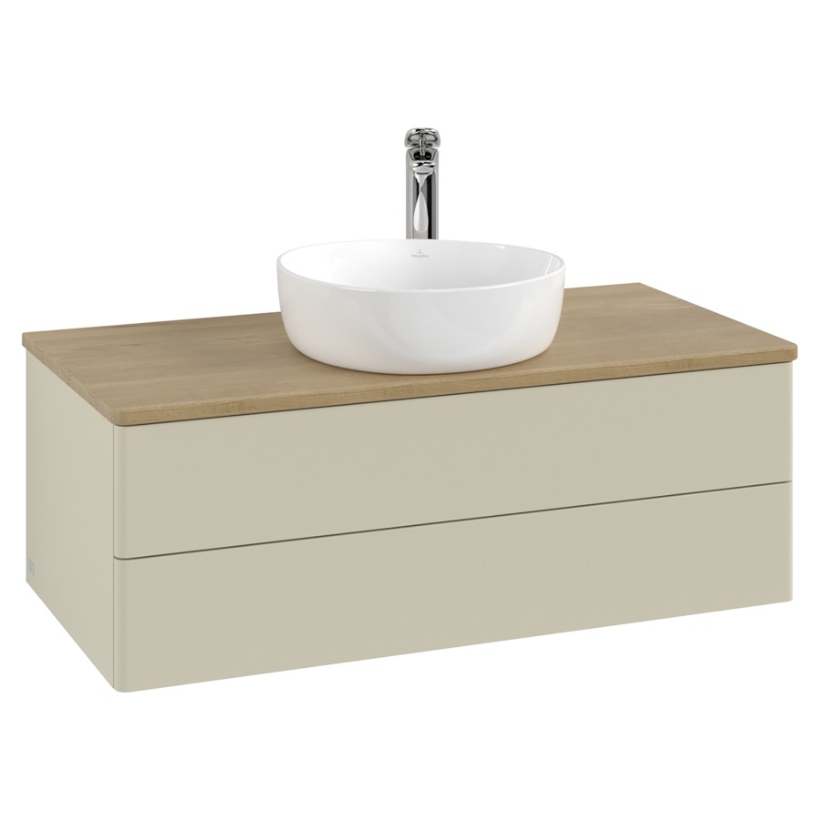 Élément inférieur  Antao
100 x 36 x 50 cm
élément de tiroir, 2&nbsp;tiroirs
avec siphon gain de place
avec matériel de fixation
pour 1 lavabo à poser 101037/101039/234171
recouvrement Honey Oak, 1 trou pour robinet