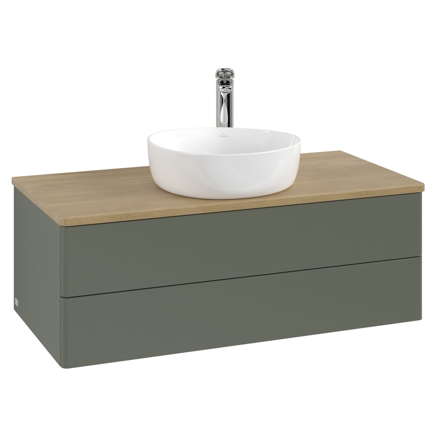 Élément inférieur  Antao
100 x 36 x 50 cm
élément de tiroir, 2&nbsp;tiroirs
avec siphon gain de place
avec matériel de fixation
pour 1 lavabo à poser 101037/101039/234171
recouvrement Honey Oak, 1 trou pour robinet