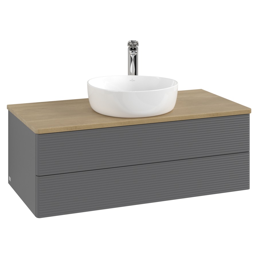 Élément inférieur  Antao
100 x 36 x 50 cm
élément de tiroir, 2&nbsp;tiroirs
avec siphon gain de place
avec matériel de fixation
pour 1 lavabo à poser 101037/101039/234171
recouvrement Honey Oak, 1 trou pour robinet
