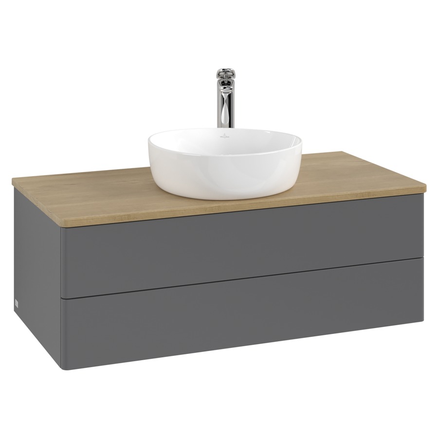 Élément inférieur  Antao
100 x 36 x 50 cm
élément de tiroir, 2&nbsp;tiroirs
avec siphon gain de place
avec matériel de fixation
pour 1 lavabo à poser 101037/101039/234171
recouvrement Honey Oak, 1 trou pour robinet