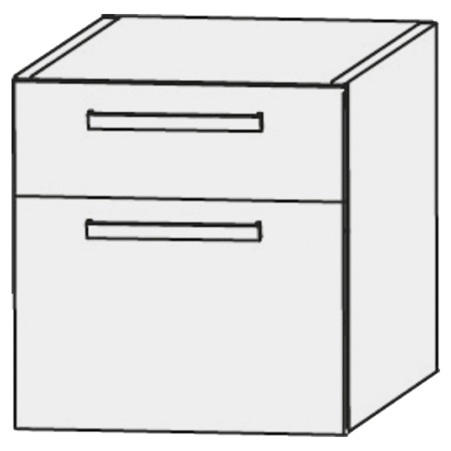 Élément inférieur  Design Line Platino 2.0
30 x 48 x 30-46.9 cm
élément de tiroir, 2&nbsp;tiroirs
mesures selon les indications