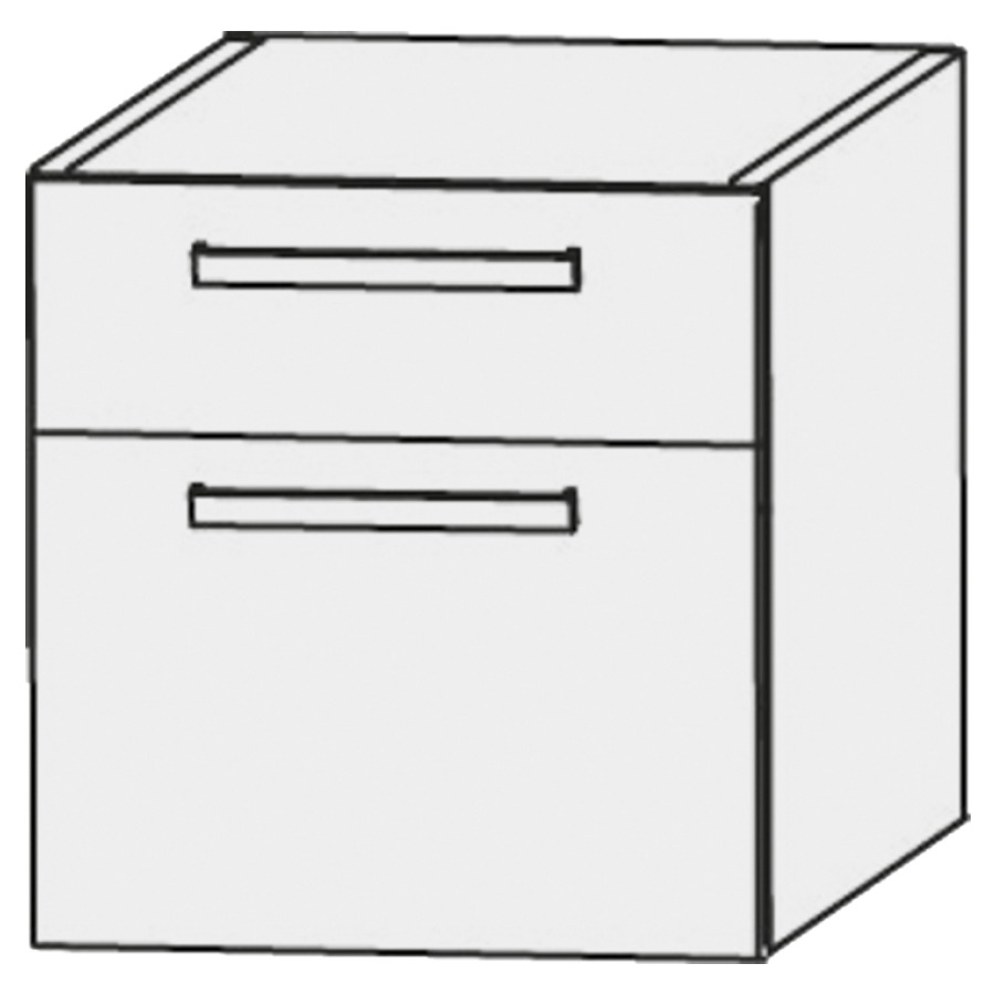 Élément inférieur  Design Line Platino 2.0
90 x 48 x 39.5 cm
élément de tiroir, 2&nbsp;tiroirs