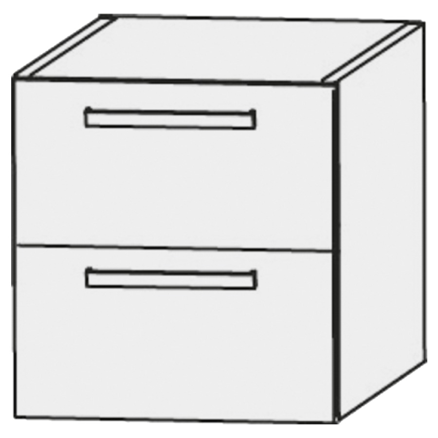 Élément inférieur  Design Line Platino 2.0
60 x 48 x 30-46.9 cm
élément de tiroir, 2&nbsp;tiroirs
mesures selon les indications