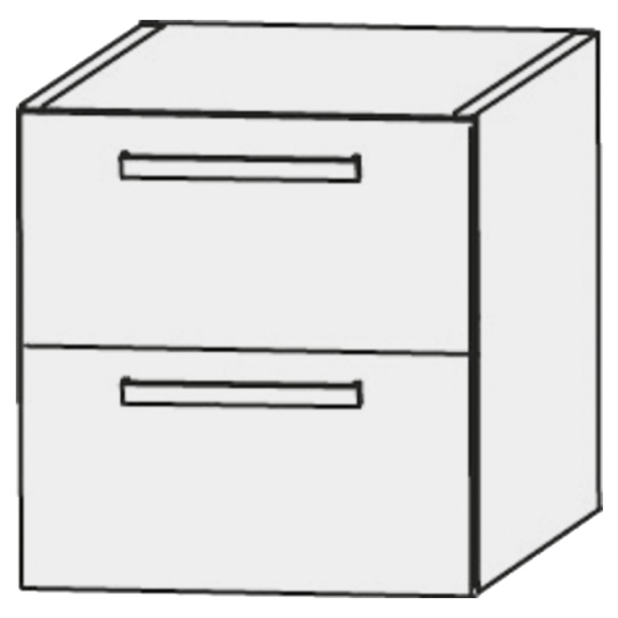 Élément inférieur  Design Line Platino 2.0
80 x 48 x 30-46.9 cm
élément de tiroir, 2&nbsp;tiroirs
mesures selon les indications
