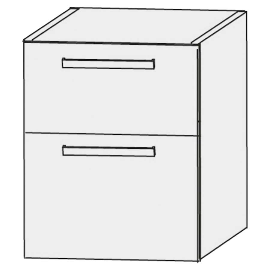 Élément inférieur  Design Line Platino 2.0
90 x 56 x 49 cm
élément de tiroir, 2&nbsp;tiroirs