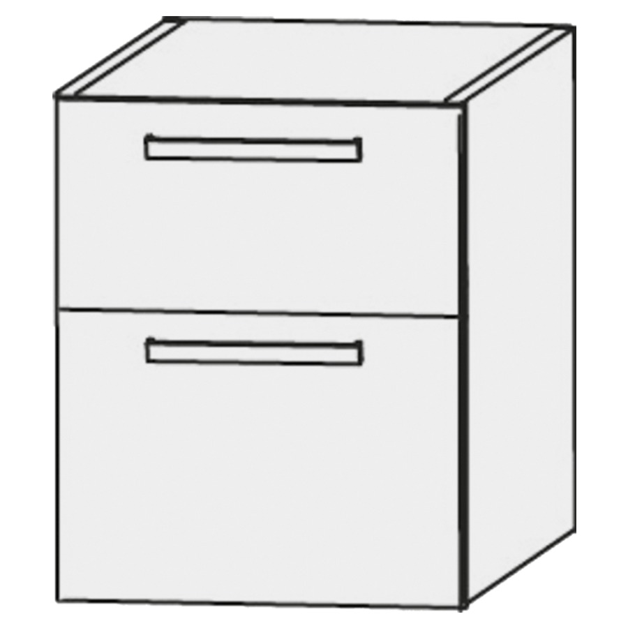 Élément inférieur  Design Line Platino 2.0
90 x 56 x 39.5 cm
élément de tiroir, 2&nbsp;tiroirs