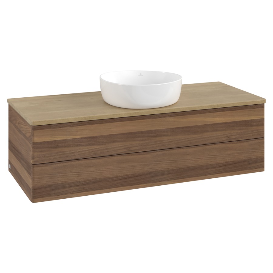 Élément inférieur  Antao
120 x 36 x 50 cm
élément de tiroir, 2&nbsp;tiroirs
avec siphon gain de place
avec matériel de fixation
pour 1 lavabo à poser 234171/234172/234173
recouvrement Honey Oak
sans trou pour robinet