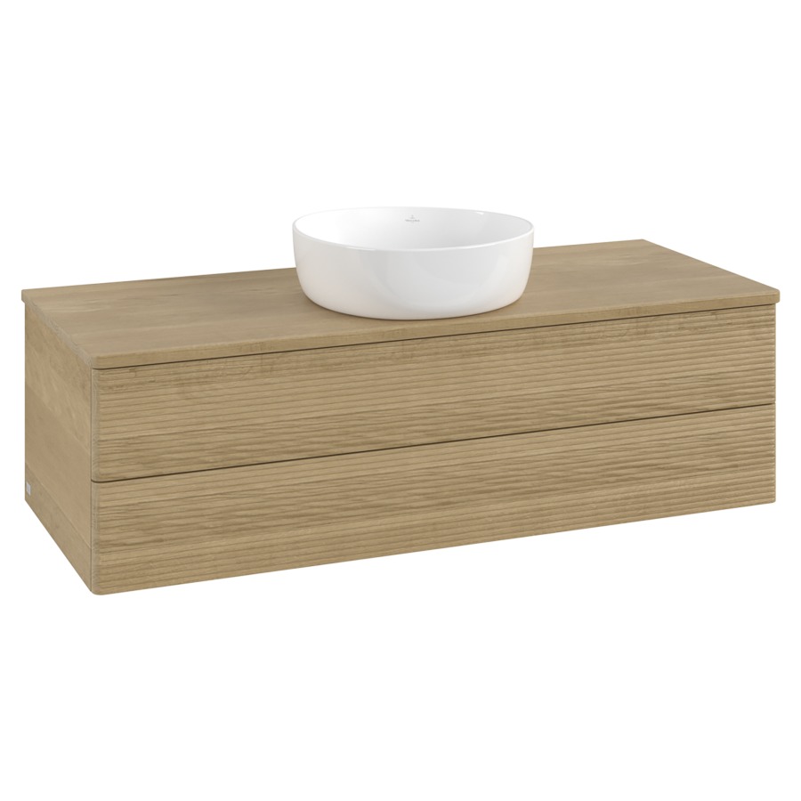 Élément inférieur  Antao
120 x 36 x 50 cm
élément de tiroir, 2&nbsp;tiroirs
avec siphon gain de place
avec matériel de fixation
pour 1 lavabo à poser 234171/234172/234173
recouvrement Honey Oak
sans trou pour robinet