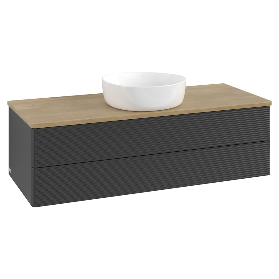 Élément inférieur  Antao
120 x 36 x 50 cm
élément de tiroir, 2&nbsp;tiroirs
avec siphon gain de place
avec matériel de fixation
pour 1 lavabo à poser 234171/234172/234173
recouvrement Honey Oak
sans trou pour robinet
