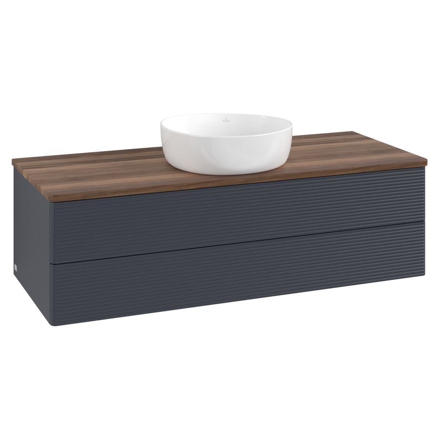 Élément inférieur  Antao
120 x 36 x 50 cm
élément de tiroir, 2&nbsp;tiroirs
avec siphon gain de place
avec matériel de fixation
pour 1 lavabo à poser 234171/234172/234173
recouvrement Warm Walnut
sans trou pour robinet