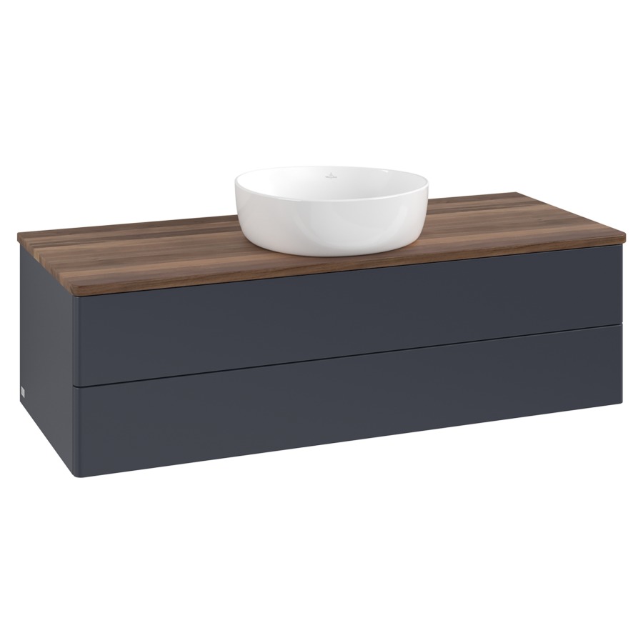 Élément inférieur  Antao
120 x 36 x 50 cm
élément de tiroir, 2&nbsp;tiroirs
avec siphon gain de place
avec matériel de fixation
pour 1 lavabo à poser 234171/234172/234173
recouvrement Warm Walnut
sans trou pour robinet
